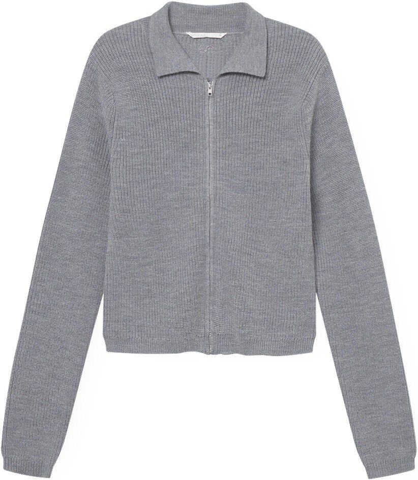 Wool Zip Cardigan Keep Me