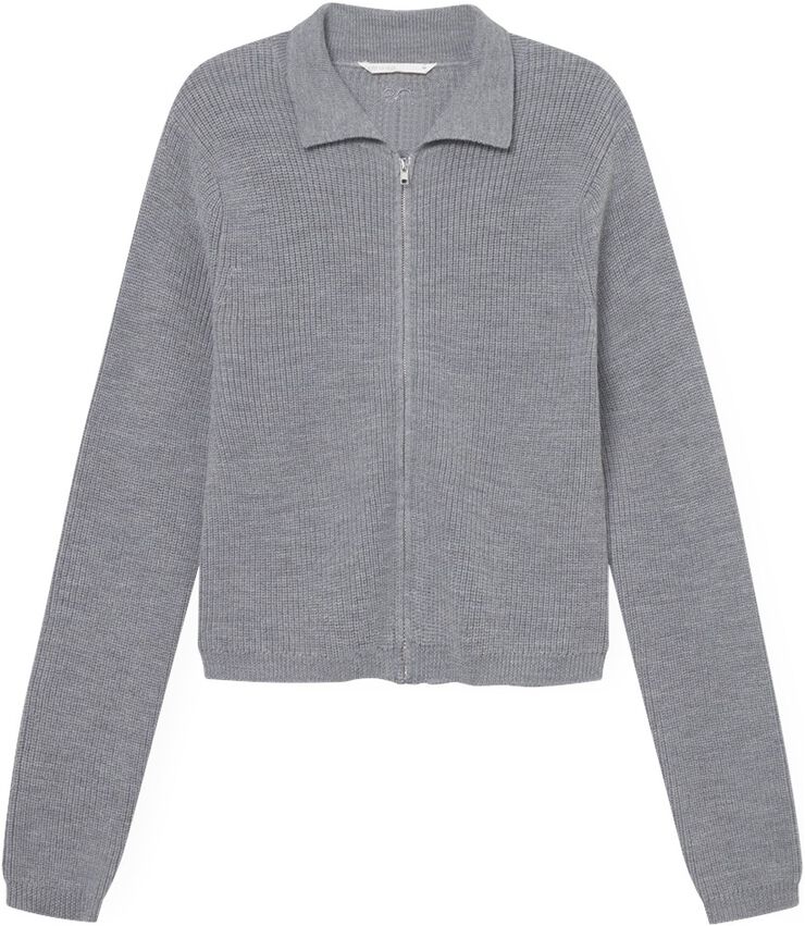 Wool Zip Cardigan Keep Me