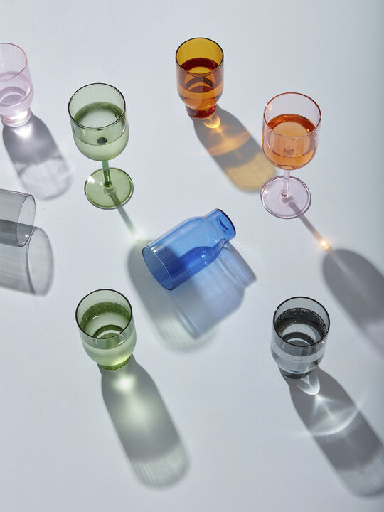 WATER GLASS, 2 PCS, TALL, GREEN, 65110G