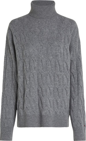 SOFT WOOL CABLE ROLL-NK LS SWT