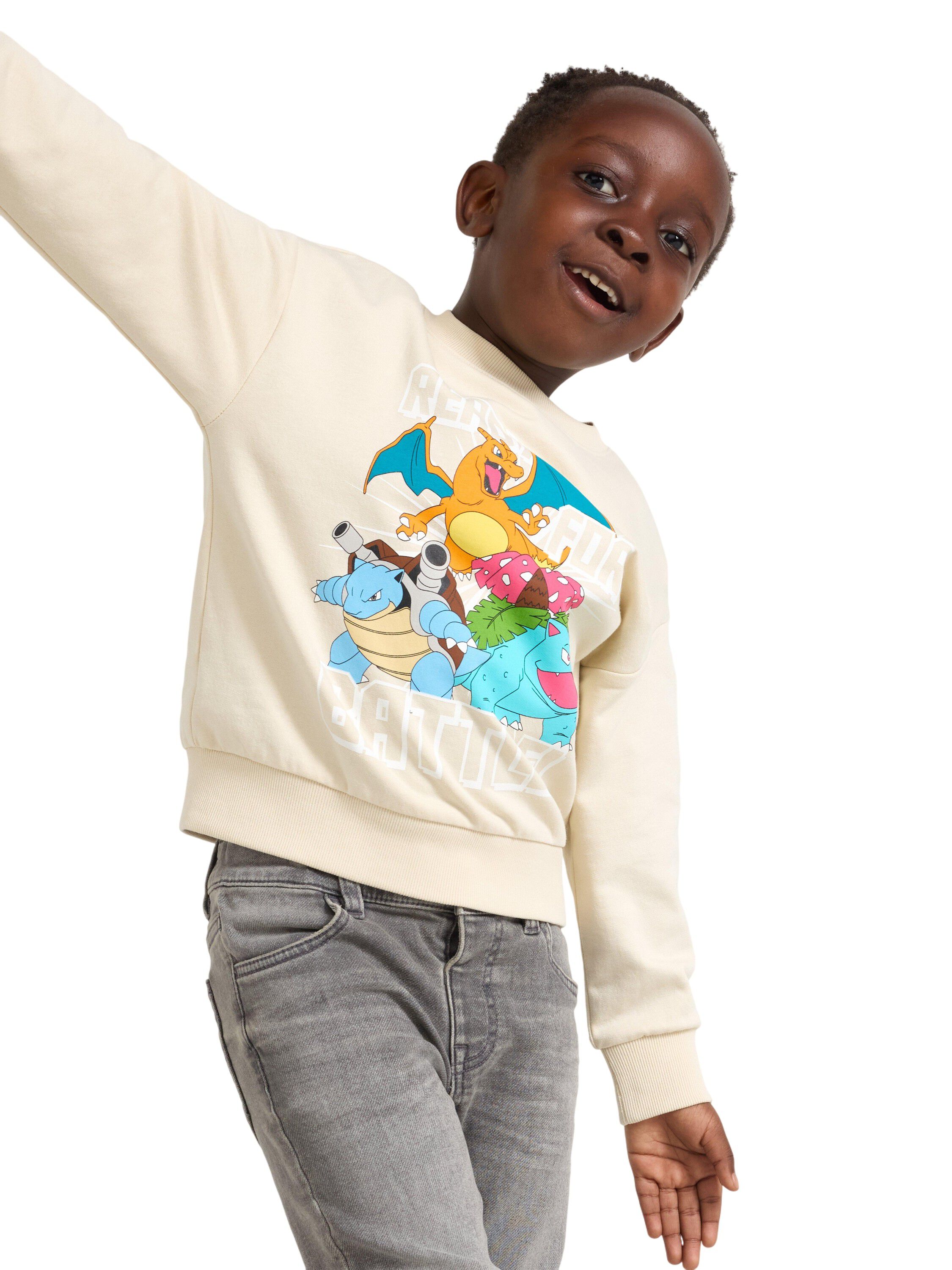 Mjuk sweatshirt i bomullstrik&aring; med