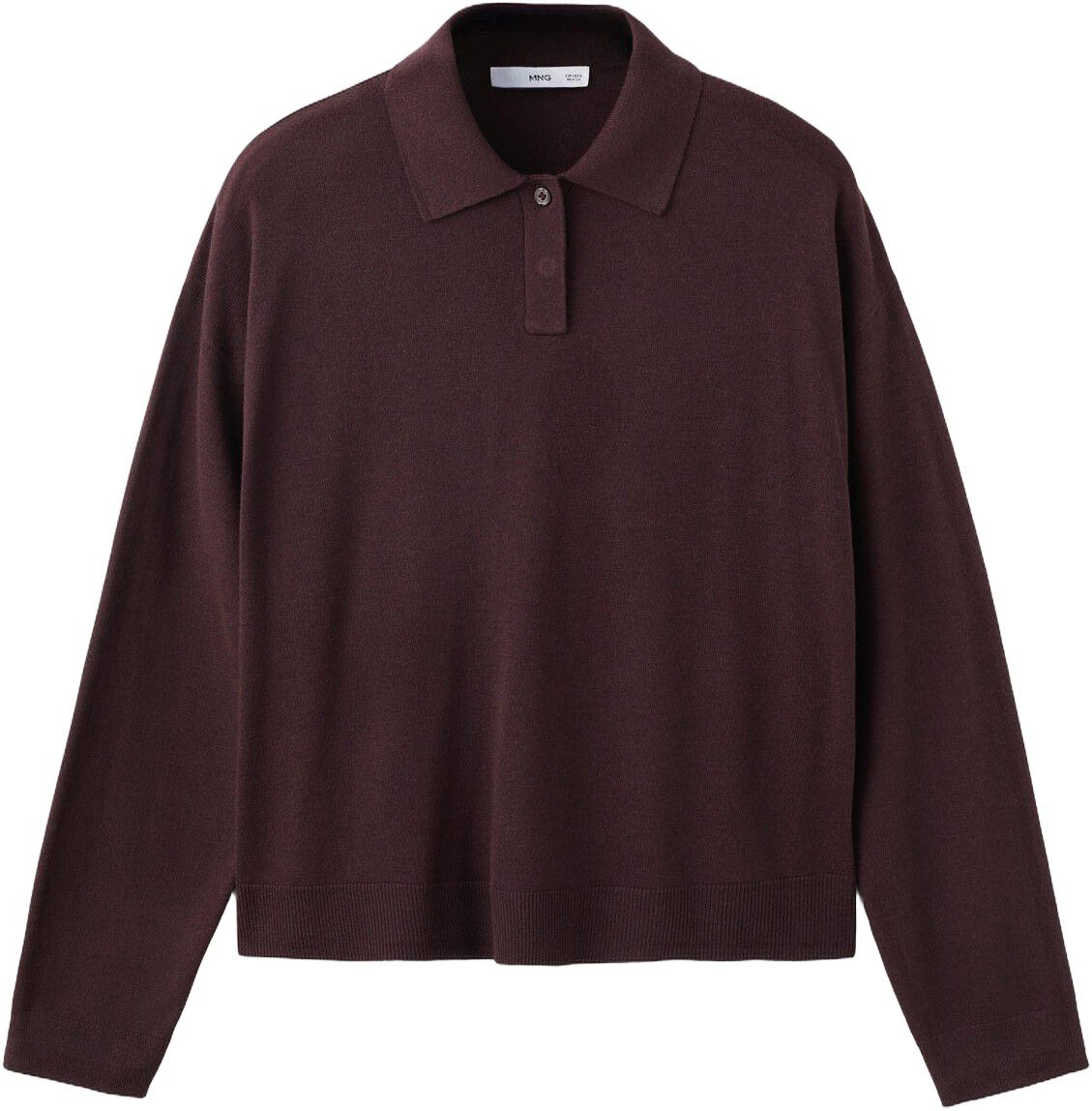 Knitted polo-neck sweater