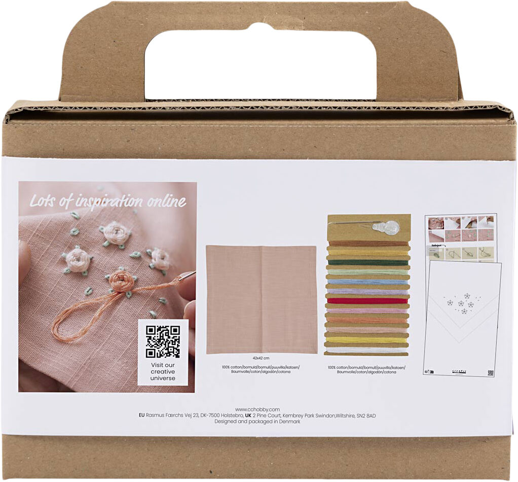 Mini DIY Kit Broderi, Stofserviet