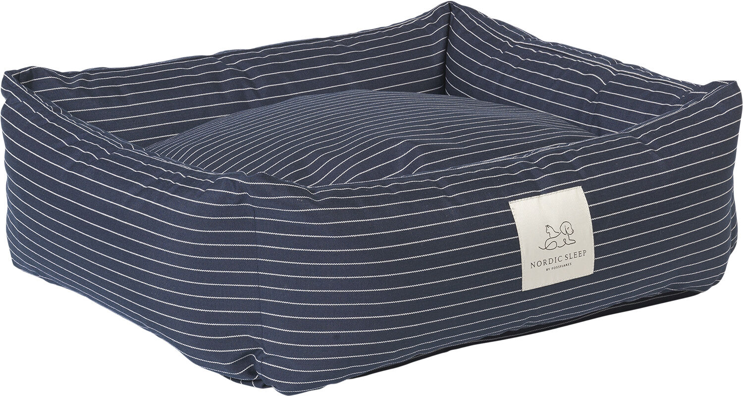 Fossflakes Hundeseng Navy Pinstripe