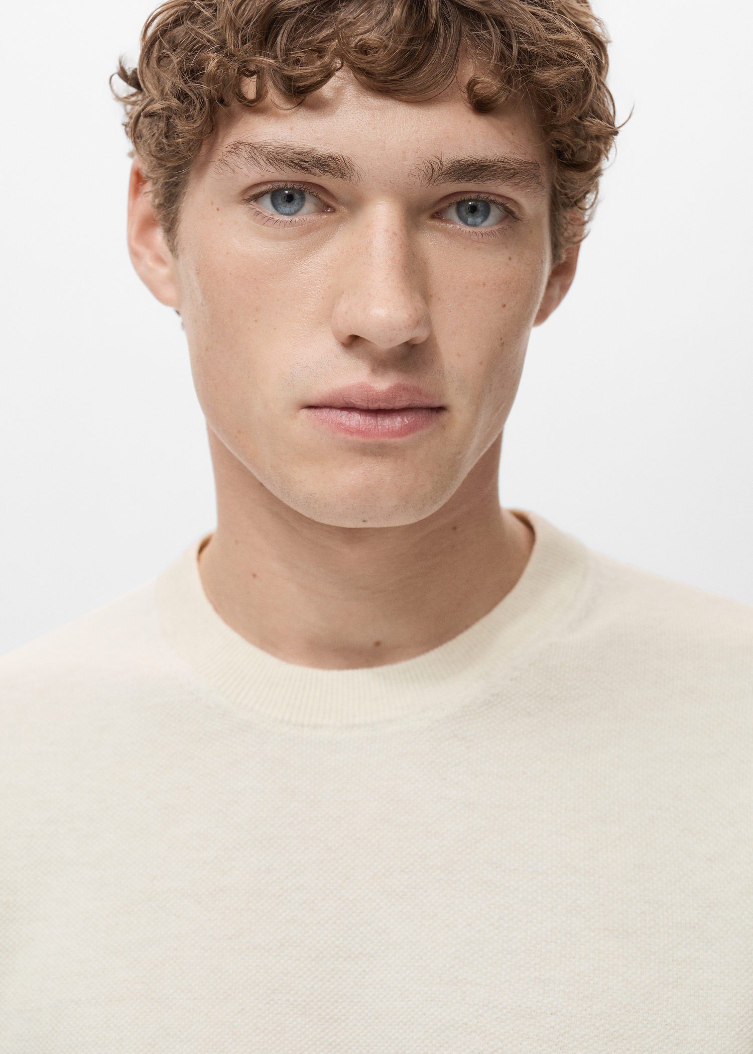 Cotton fine-knit t-shirt