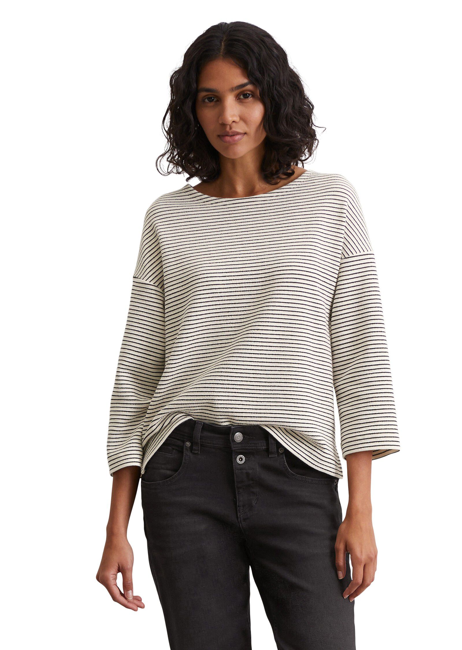 T-shirt, 3 4 sleeve, striped