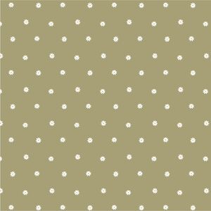 Kaffeserviet 12,5x12,5 cm Daisies lysegr&oslash;n m/sm&aring;