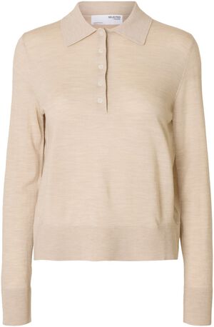 SLFTHEA LS KNIT MERINO COLLAR NECK