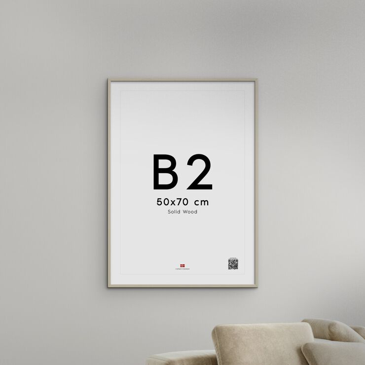 Poster&Frame - Cashemire grey wood 50x70cm