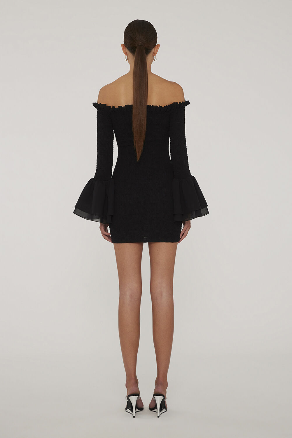 CHIFFON SMOCK MINI DRESS