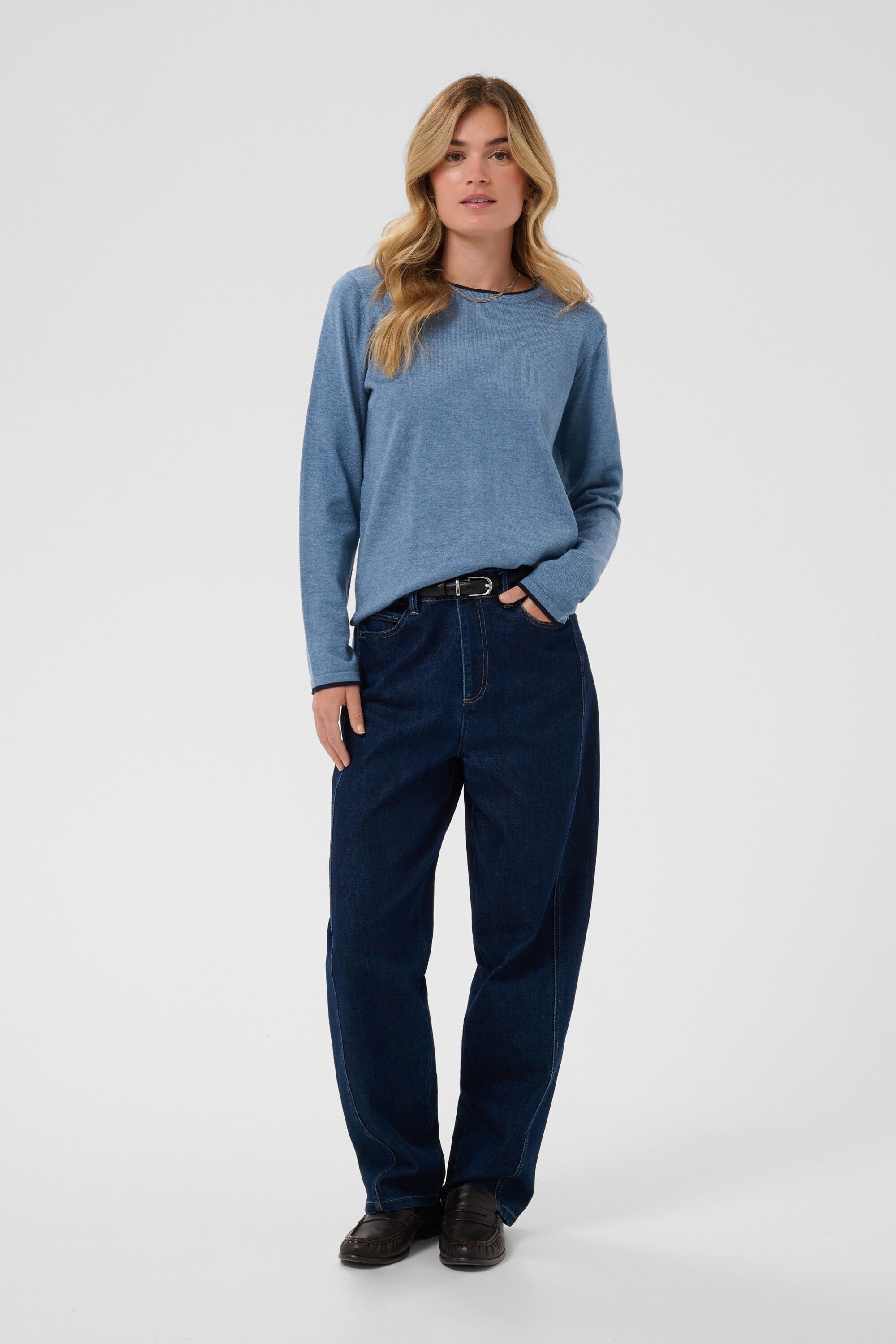 MilaSZ LS Contrast Pullover