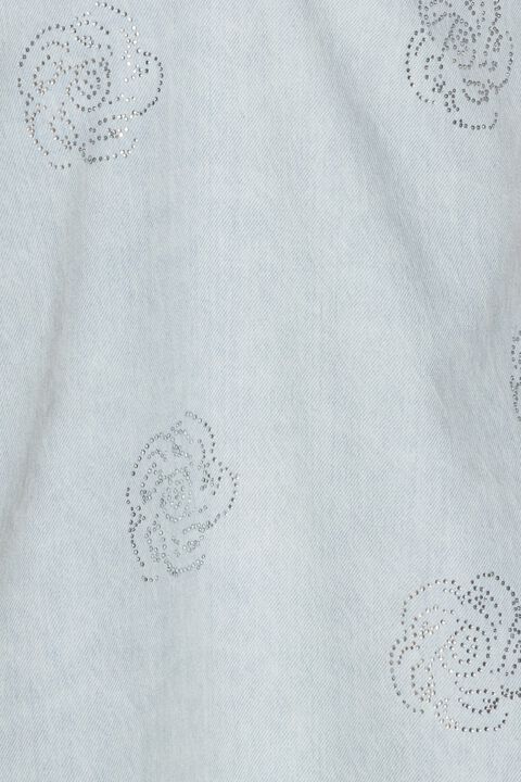 DENIM STUD MINI DRESS