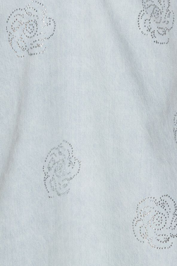 DENIM STUD MINI DRESS