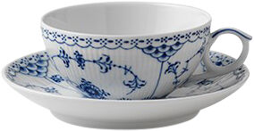 Musselmalet Halvblonde 20 cl. kop med underkop