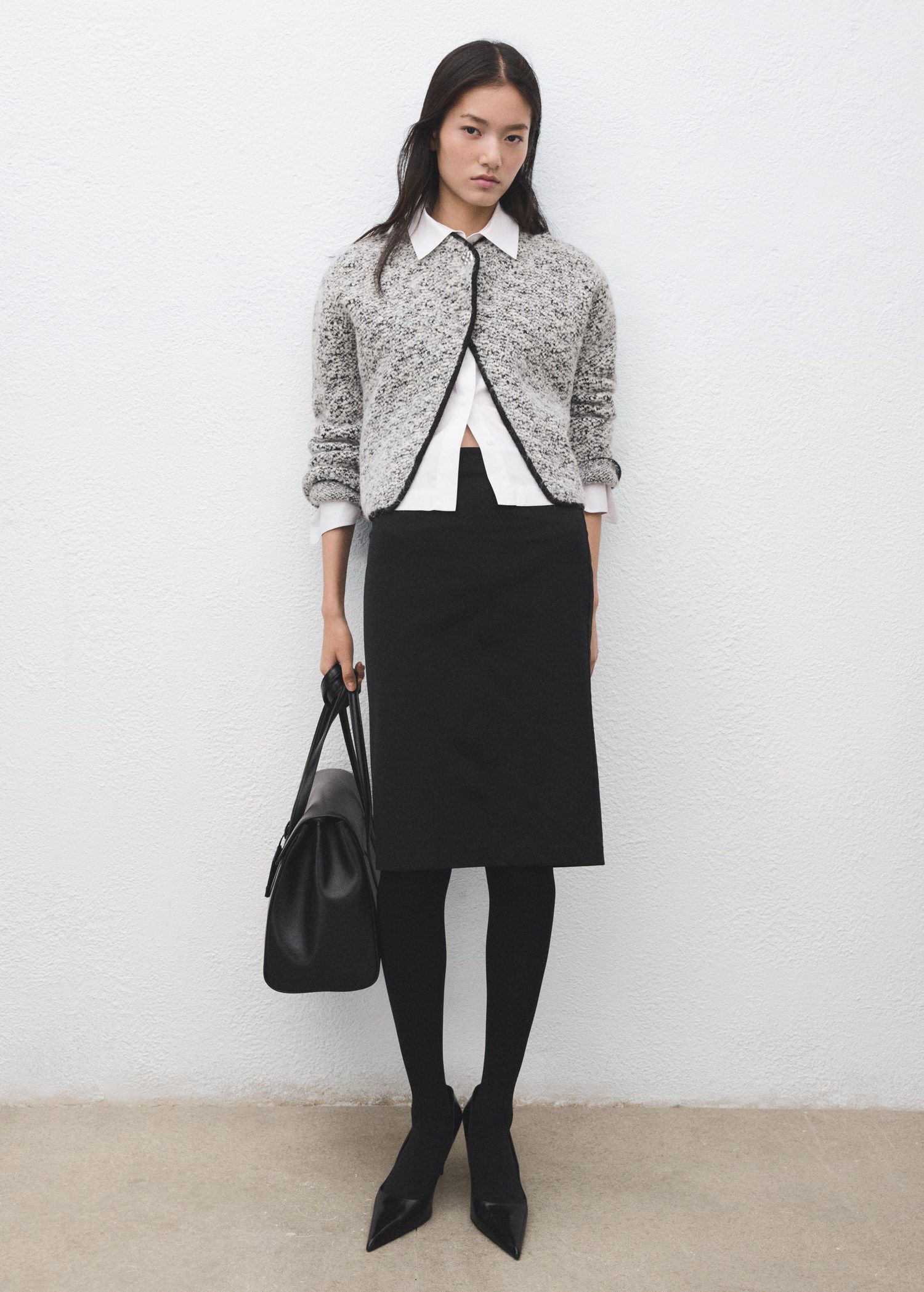 Flecked cotton-blend jacket