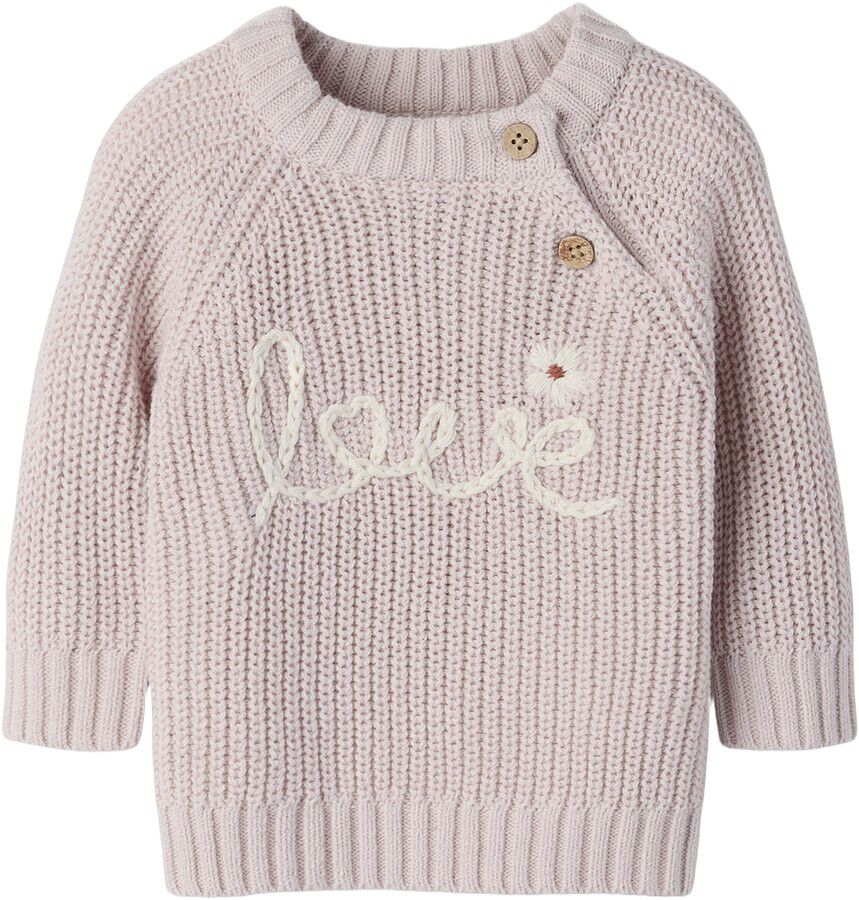 Nbfemlen Emb Ls Knit Lil