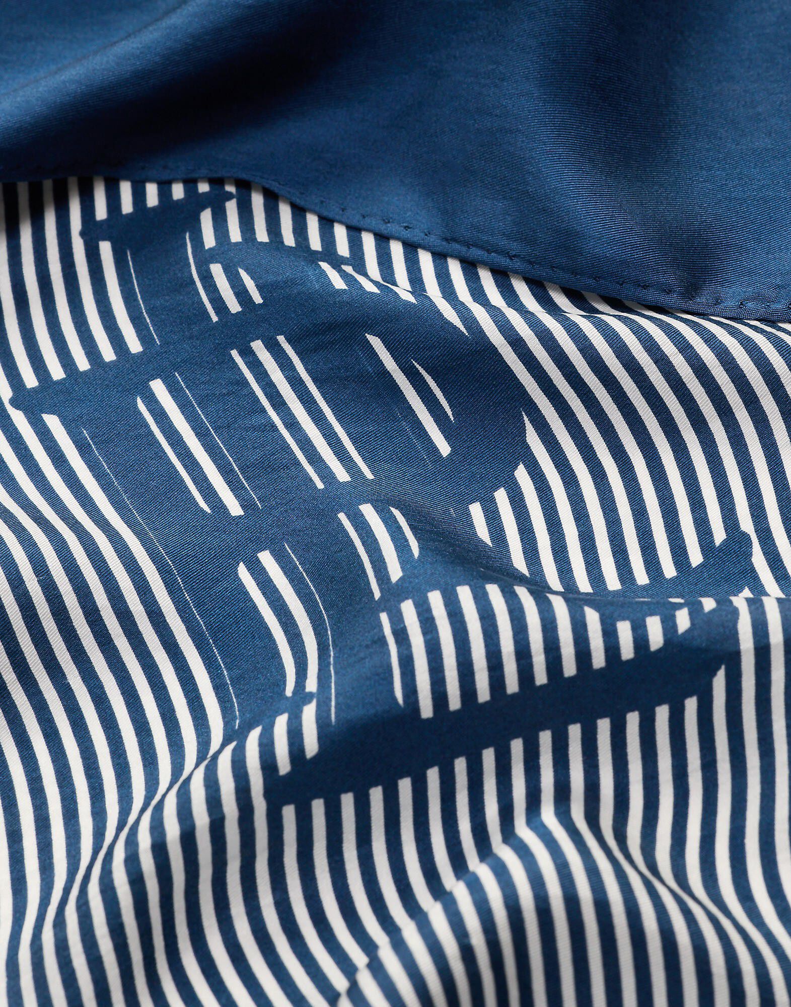 Striped Belting-Print Silk Square Scarf