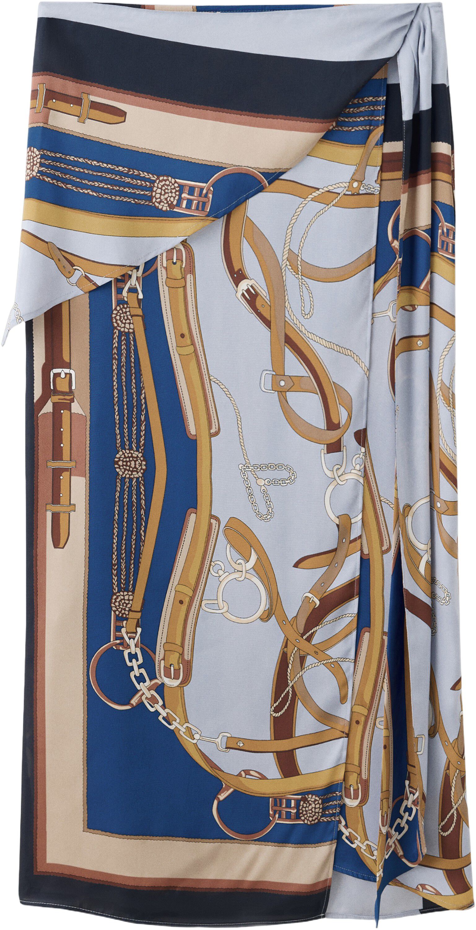 Printed skirt with knot detail