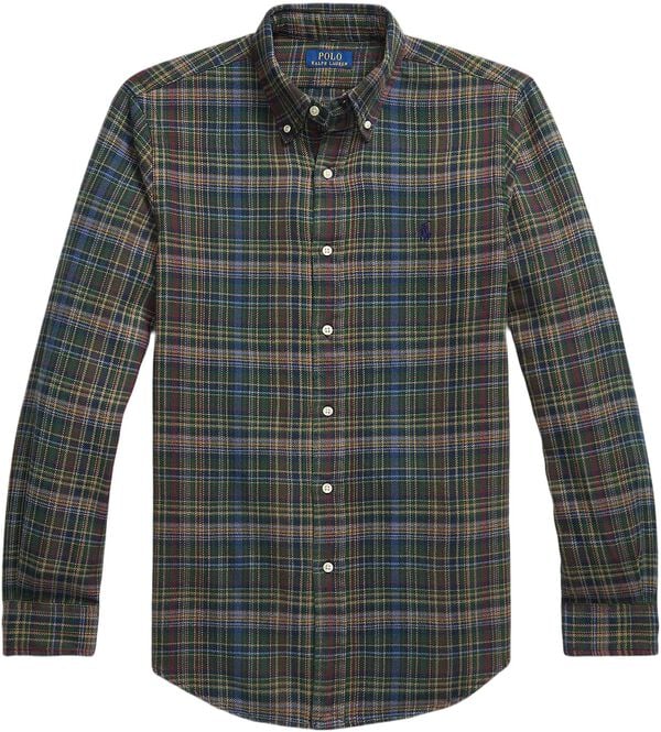 Custom Fit Plaid Brushed Flannel Shirt
