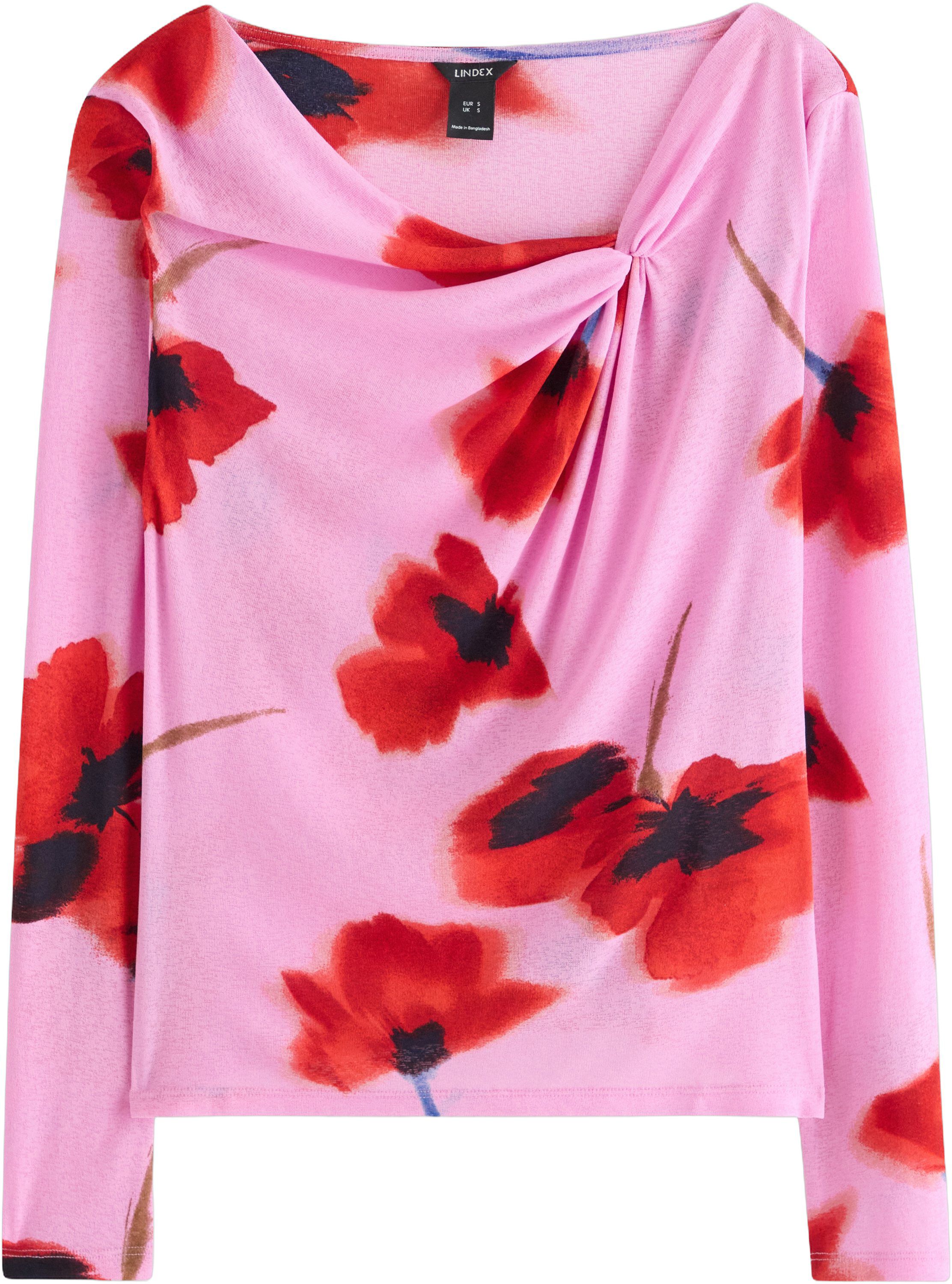 Long-sleeved top with allover motif