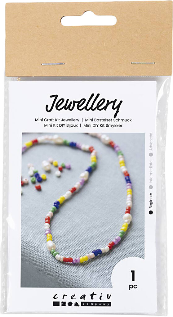 Mini DIY Kit Smykker, Halsk&aelig;der med ferskvandsperler