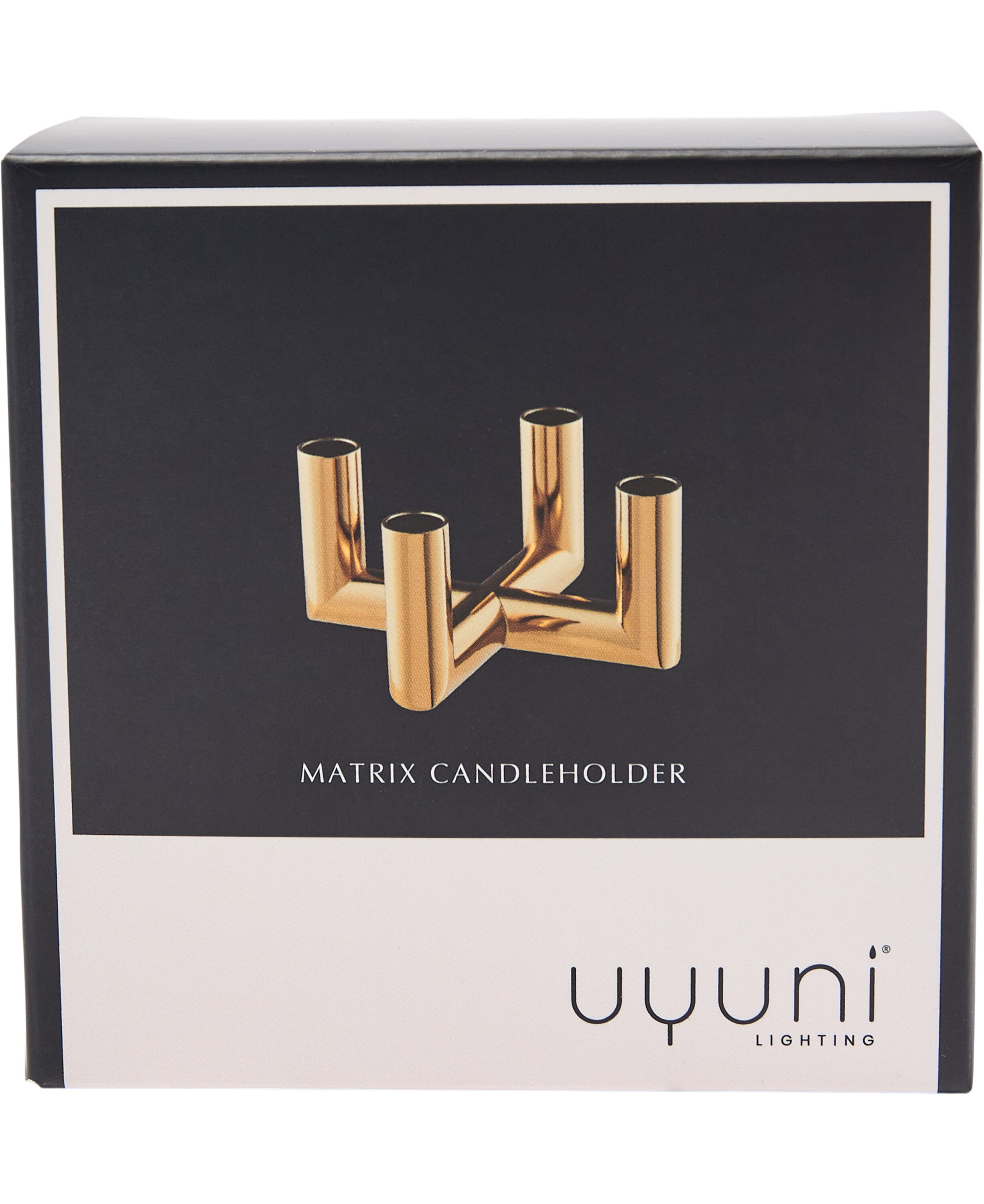 MATRIX Candle Holder - 4'arm Mini Taper - Brass - 7,5 x 4,5