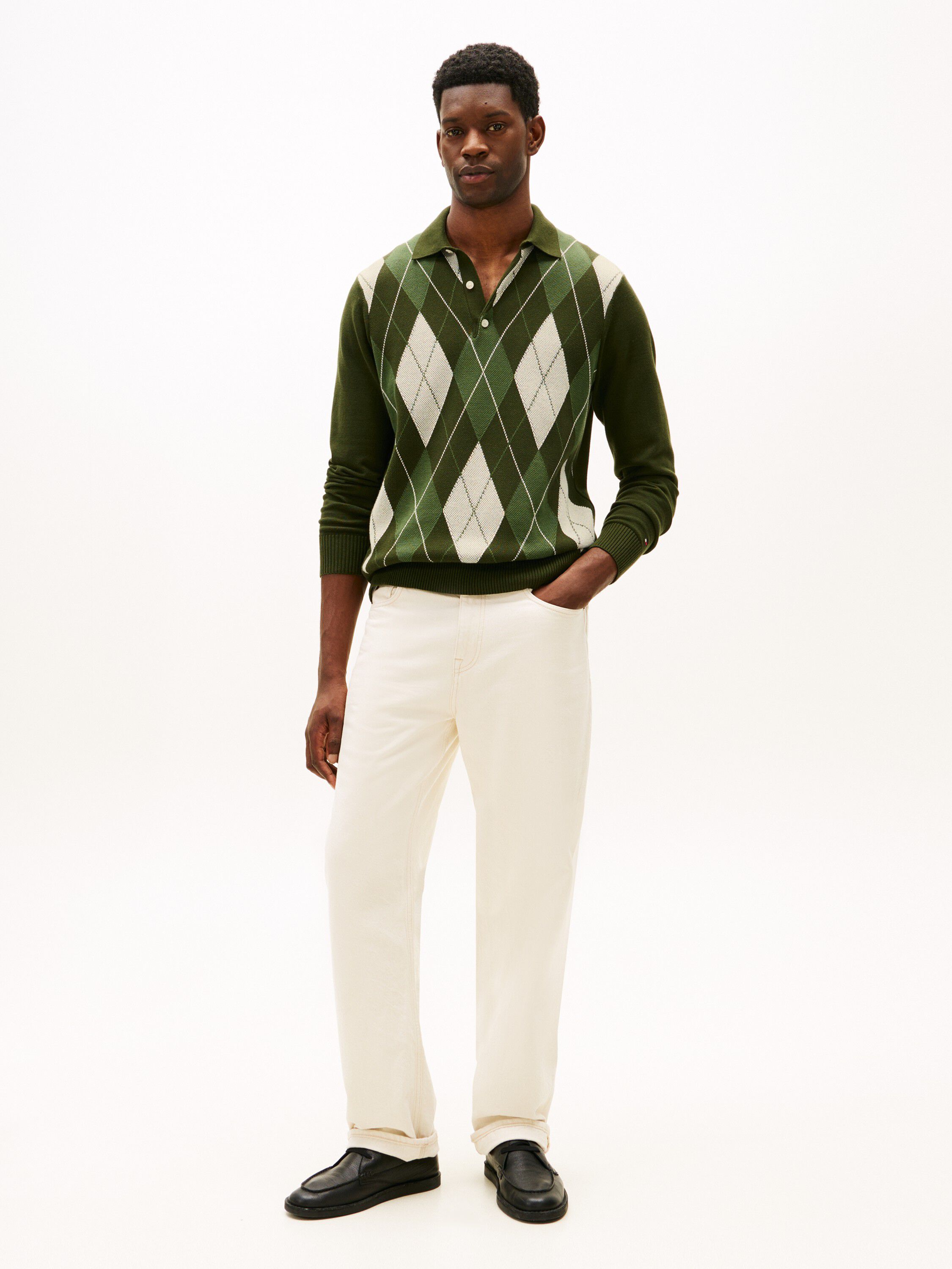 Argyle Rugby Collar Jumper