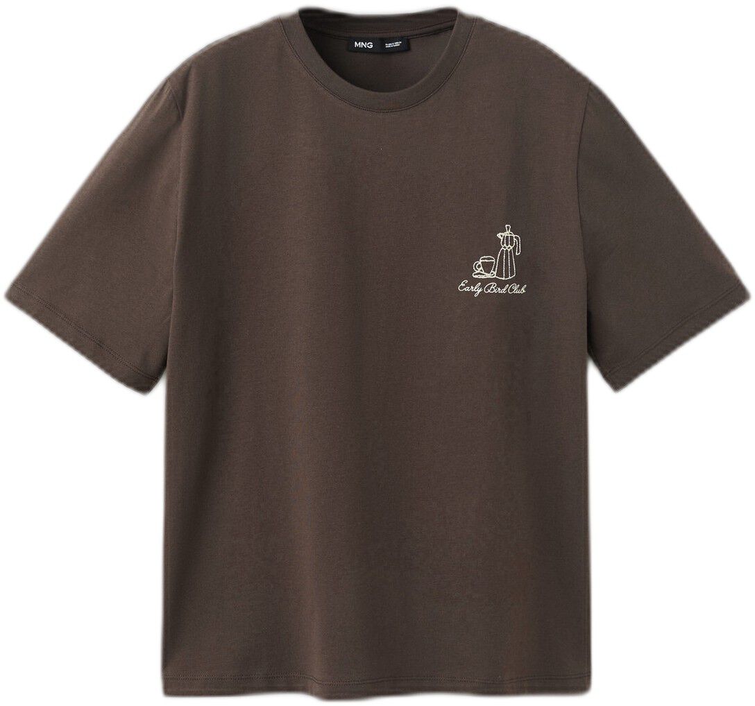 Printed cotton-blend t-shirt