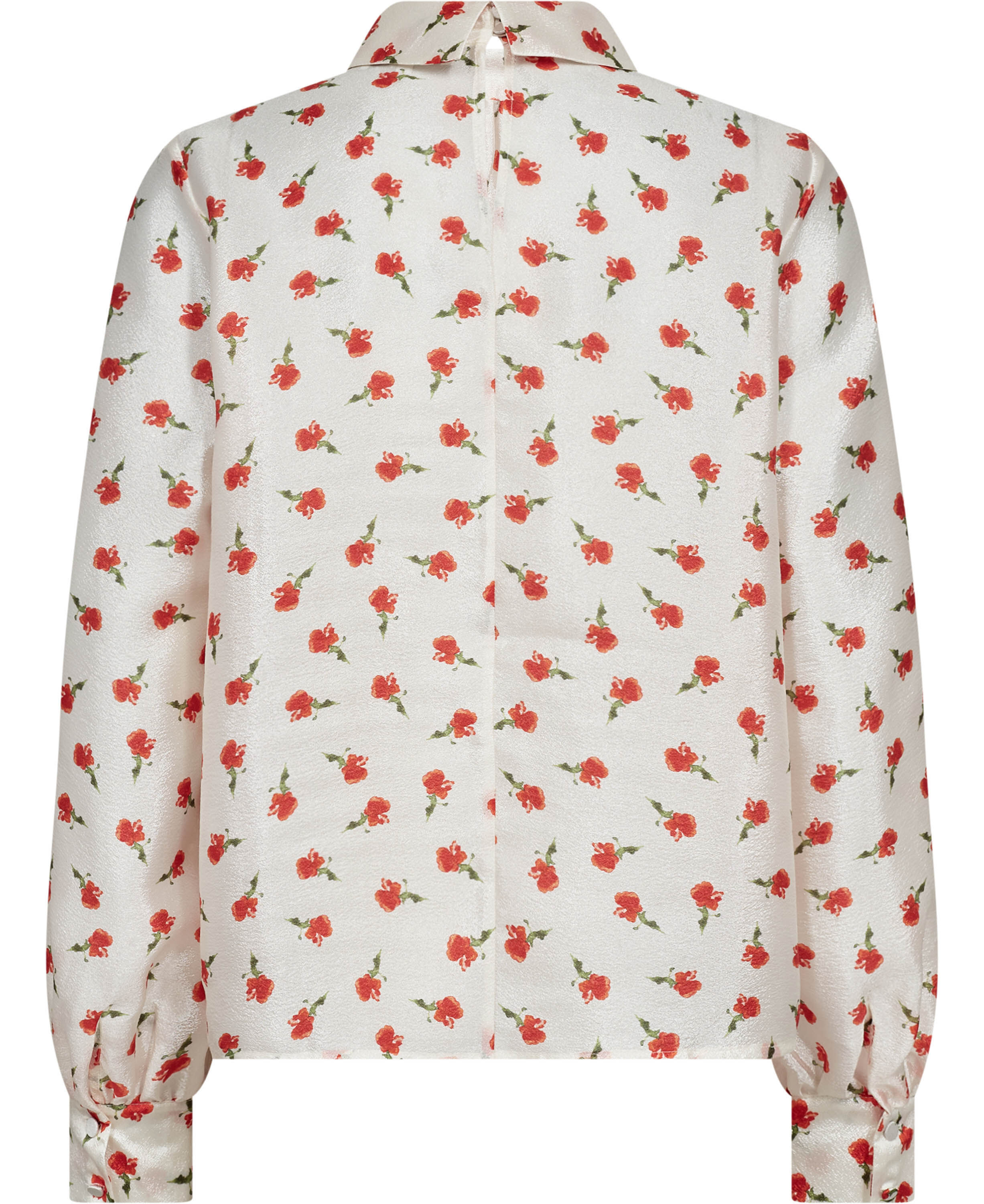 2067 Flat Textured Poly, Gathered Long Sleeve Top