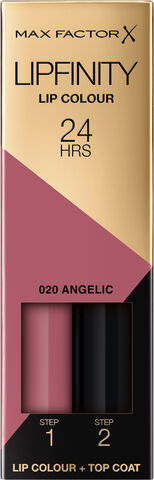 Max Factor Lipfinity 2-step Long Lasting Lipstick,  020 Angelic, 2.3 m