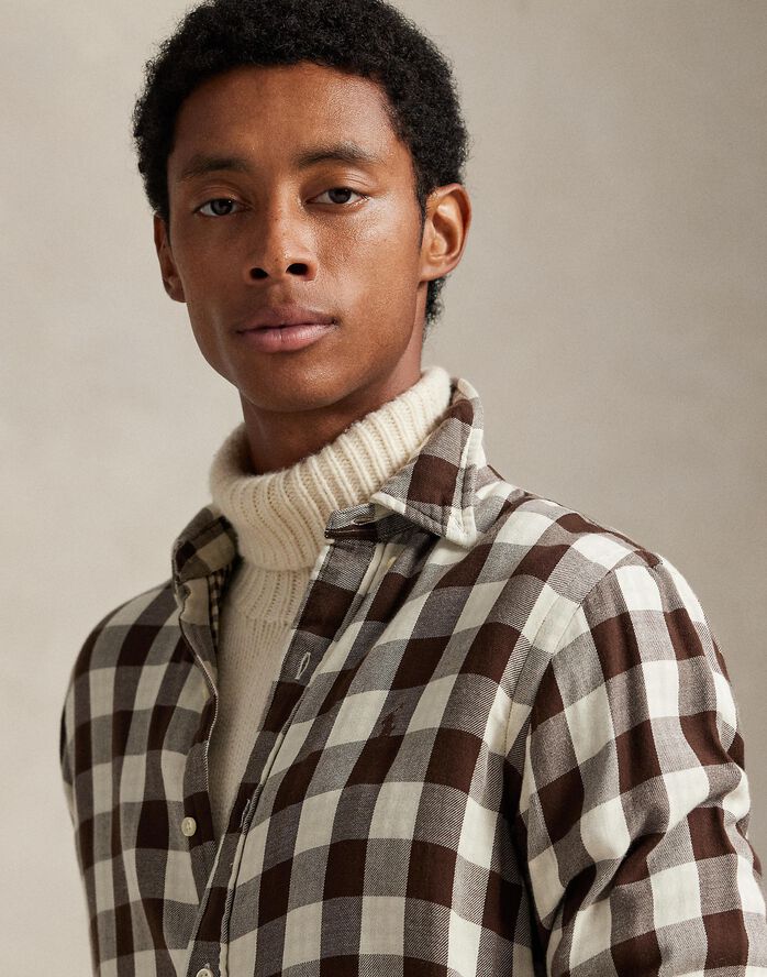 Custom Fit Plaid Double-Faced Shirt
