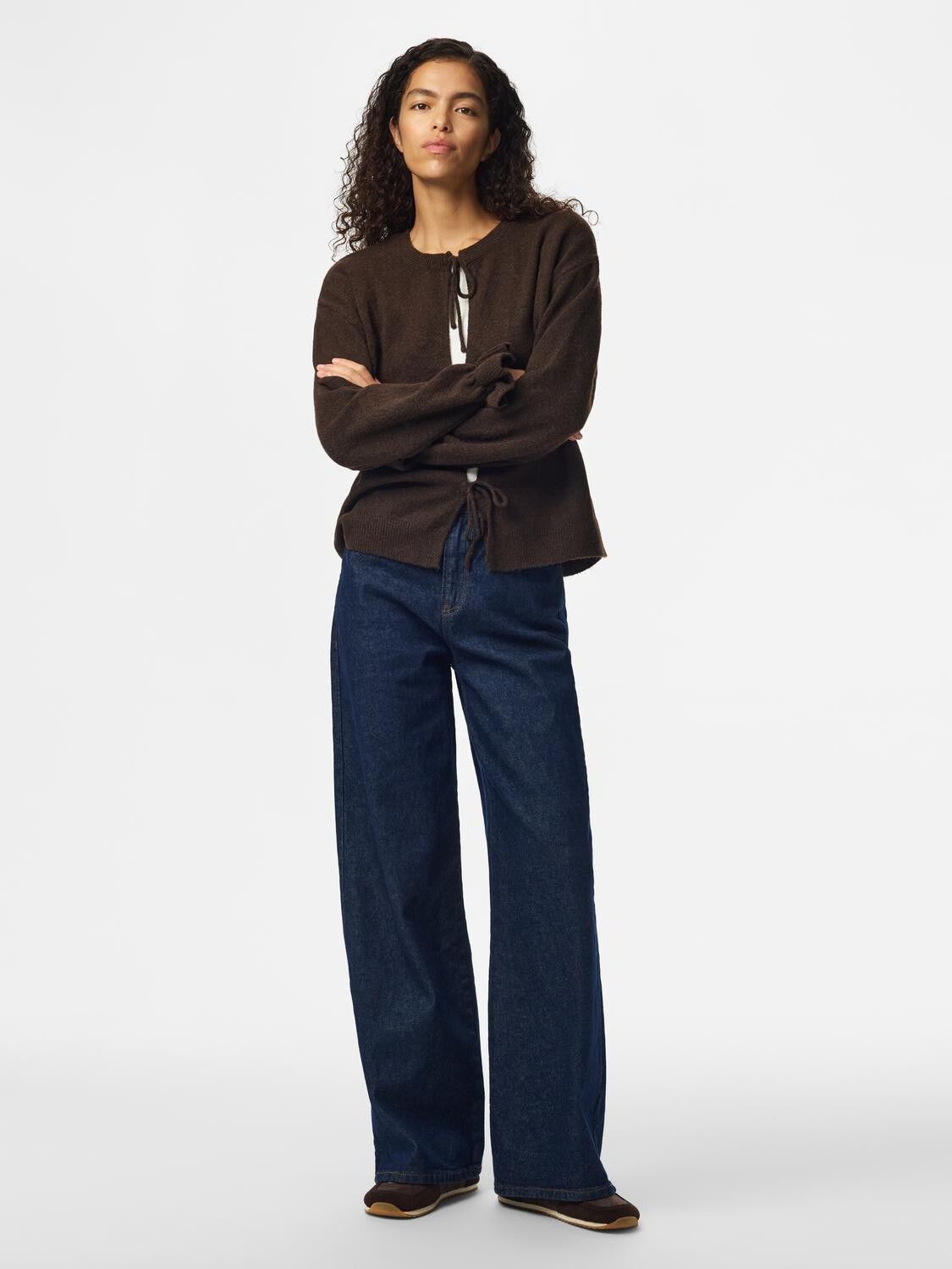 Pcsally Rev Frill Cardigan Knit Noos Bc