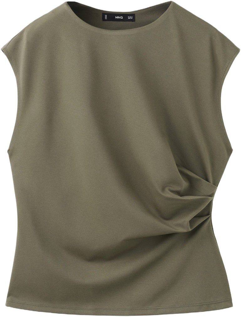 T-shirt with gathered details