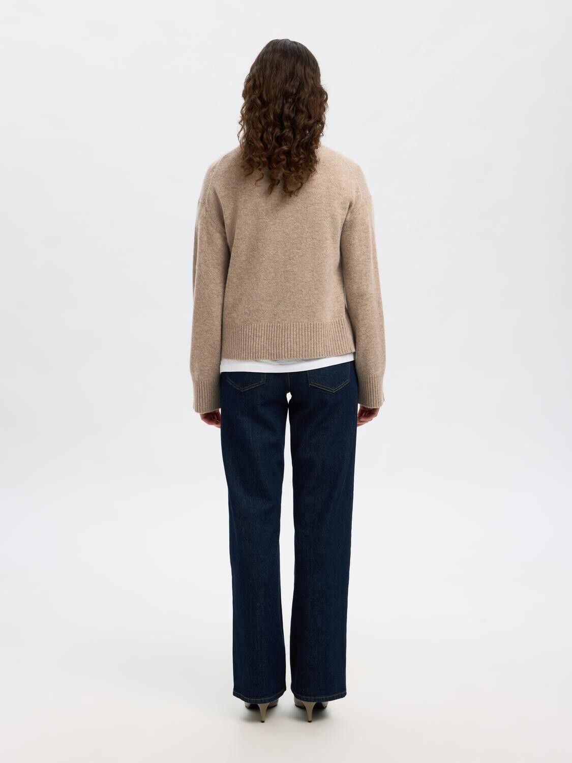 Slwcille Cashmere Blend Ls Knit O-Neck