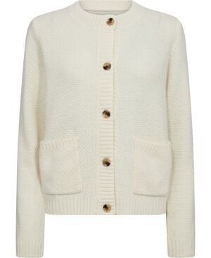 Myrna 4 Struktur strikket cardigan - 100% Uld RWS