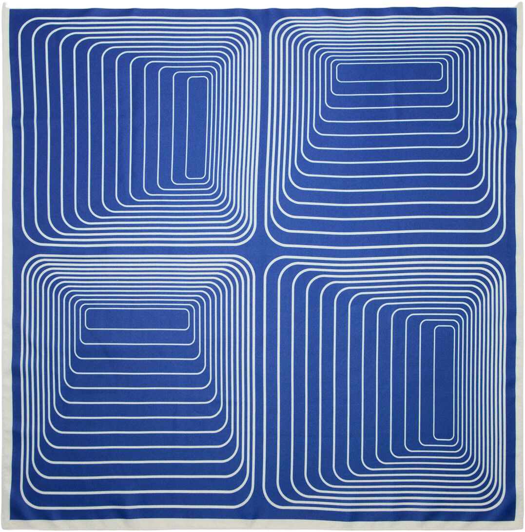 Satin check-print scarf