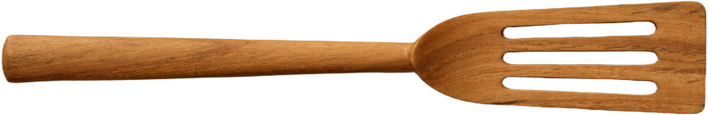 Spatel med huller, teak, smal