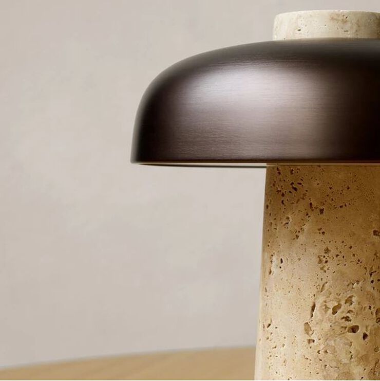 Reverse, Table Lamp, Travertine, Br