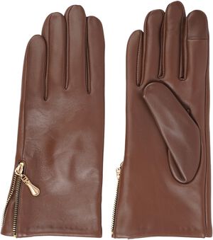 MORASSO - FEMININE LEATHER GLOVES WITH ZIP DETAIL