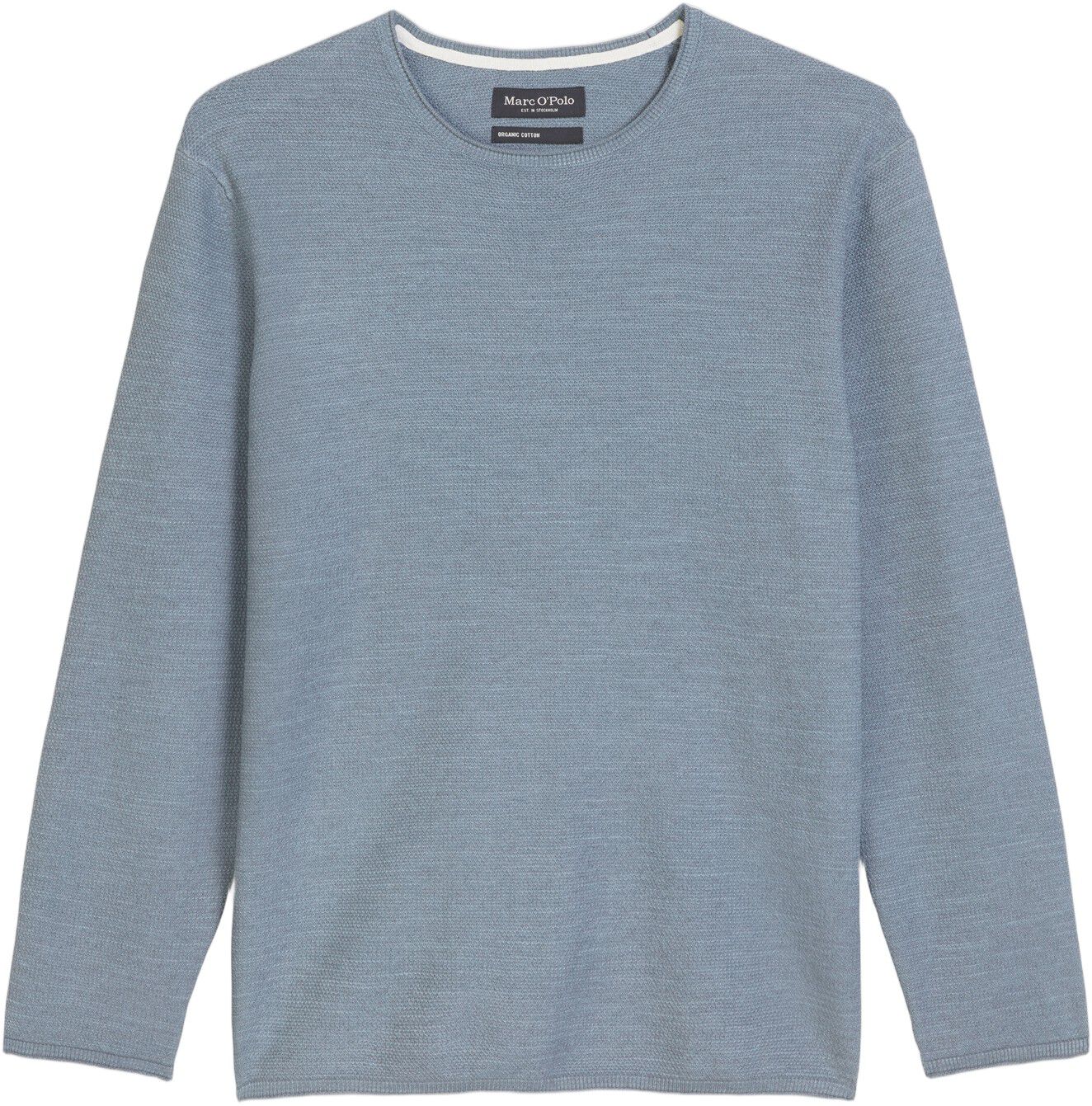 Crewneck, cotton slub, piqu&eacute; struct