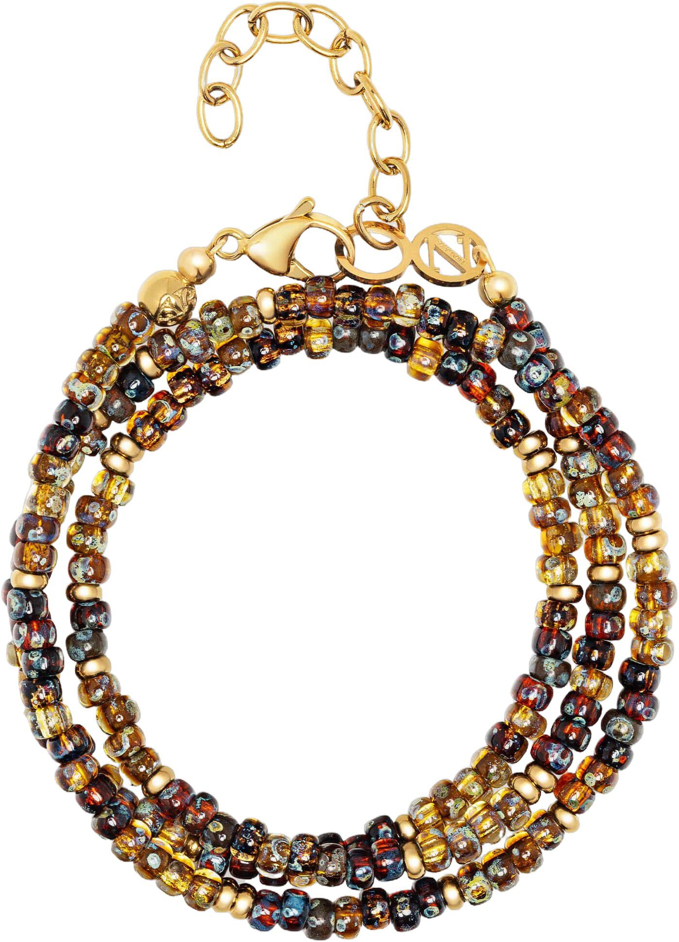 Brown Miyuki Wrap Bracelet