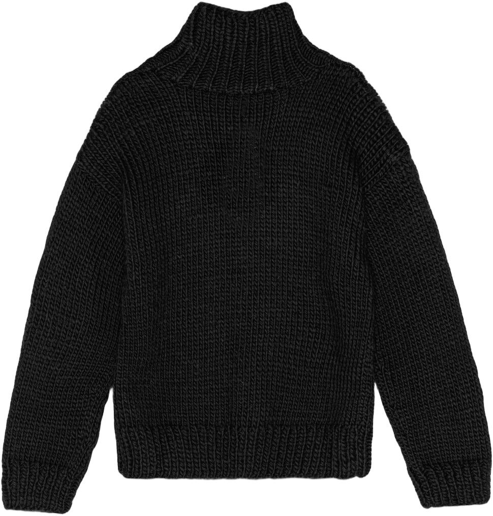 Graphic Wool Handknit Turtleneck