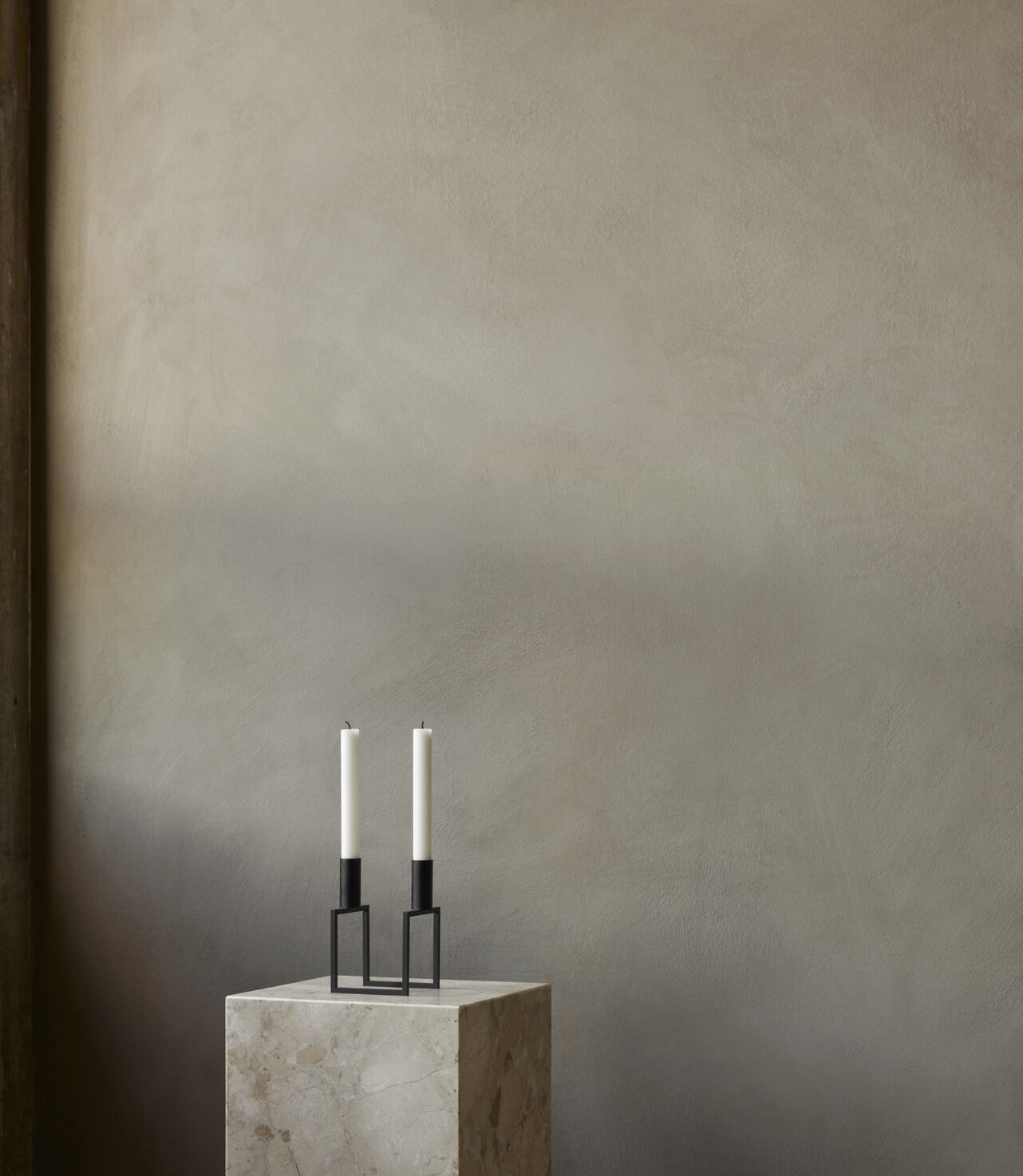 Line, Candle Holder, Black