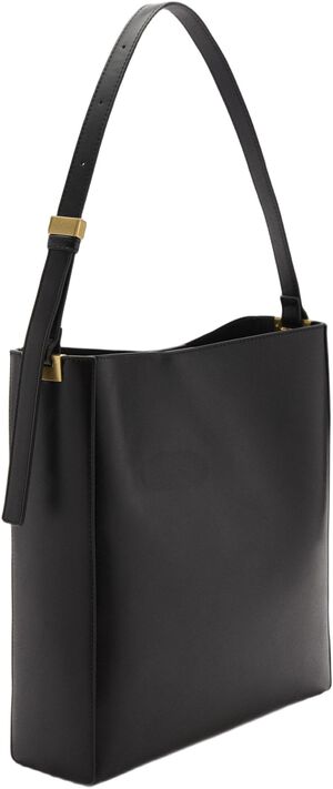 Shopper bag with metallic detail