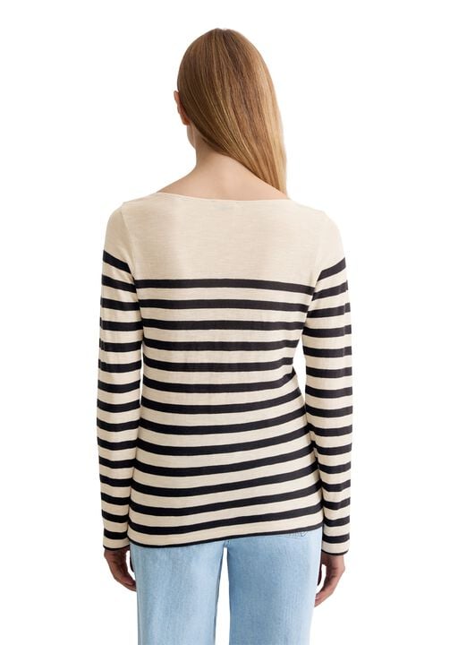 T-shirt, long sleeve, boat neck, st