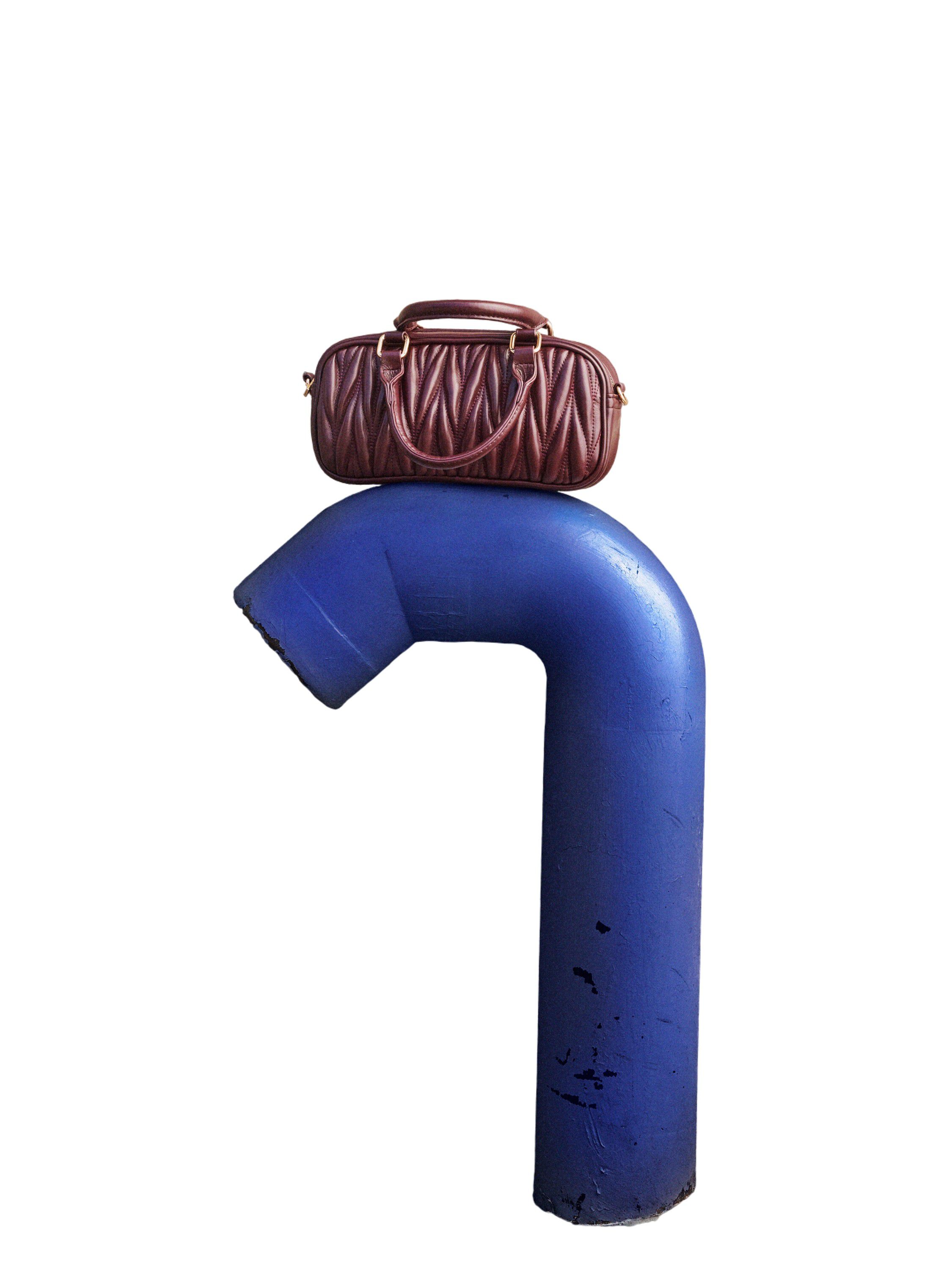 Small shoulder bag in imitation lea