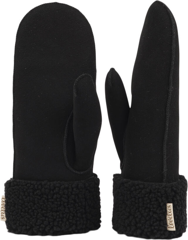 BELUKTA - MITTENS - SHEEP SUEDE W/ CURLY SHEARLING AROUND TH