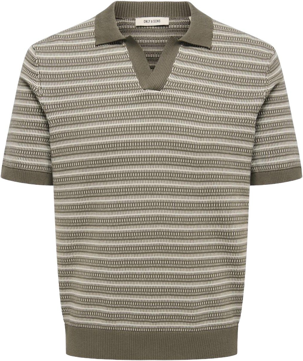 ONSTILO LIFE REG SS SPLIT NECK KNIT