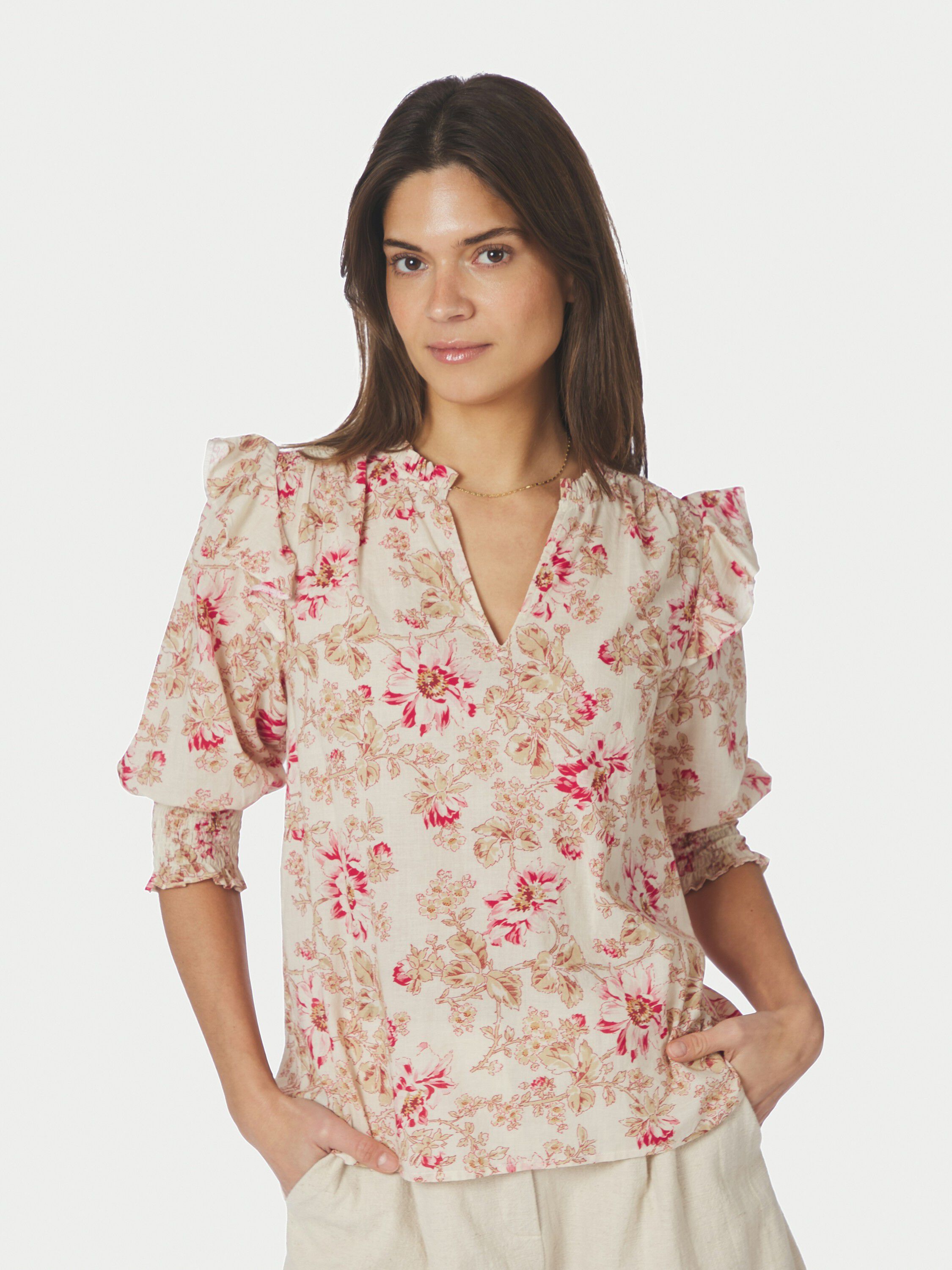 Davina Flower Rose Blouse