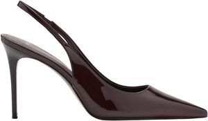 Patent heeled shoes